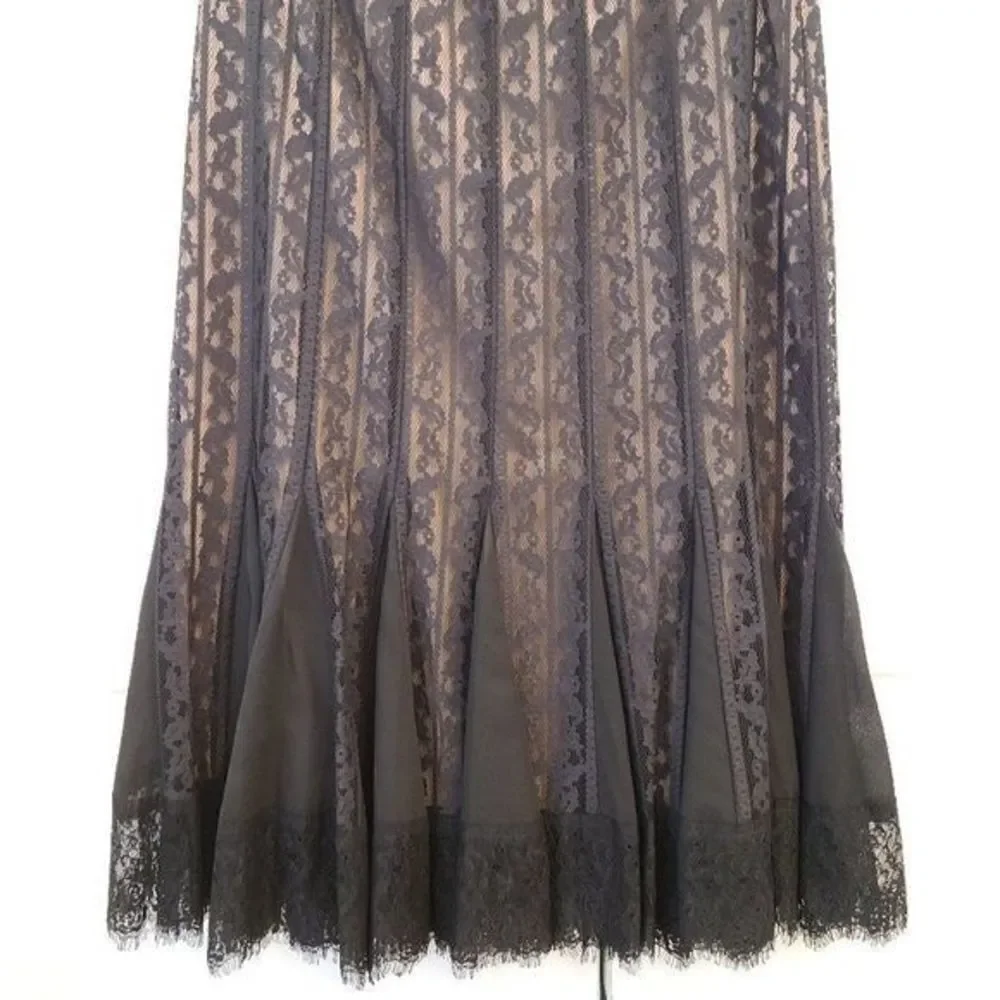 Ann Taylor Loft Lace Flare Ruffle Skirt‎